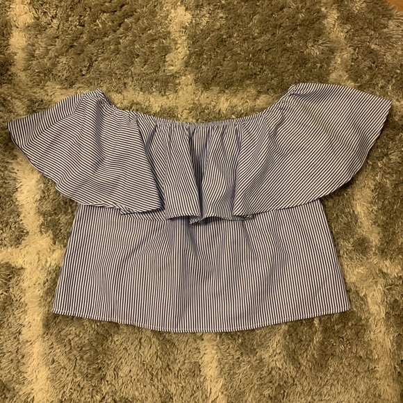Forever 21 Tops - Blue and white striped top